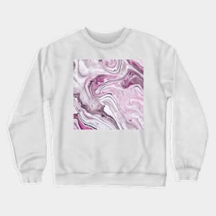 PINK AND WHITE LIQUID MARBLE DESIGN, IPHONE CASE AND MORE Crewneck Sweatshirt